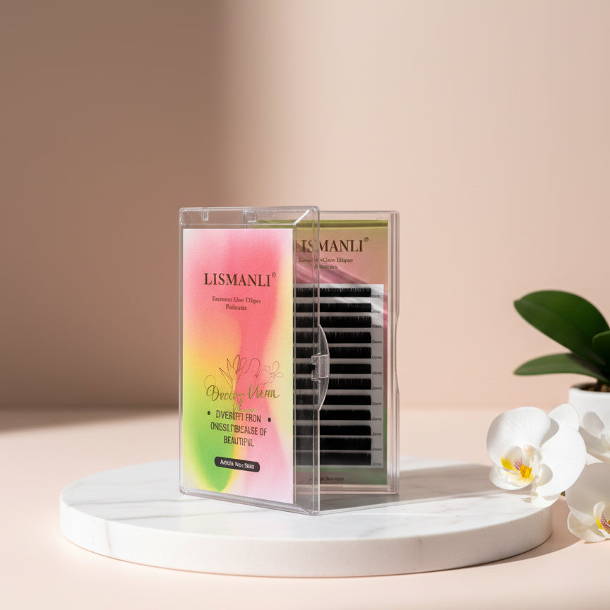 Volume Lash Extensions – 0.07 Easy Fans (Mix Tray, 12 Rows)