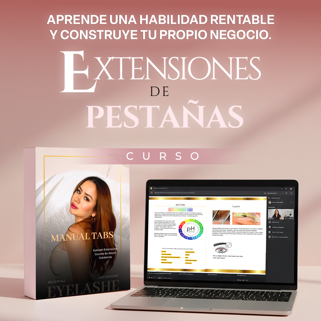 Curso Online Teórico-Práctico de Extensiones de Pestañas – Belle by Ali
