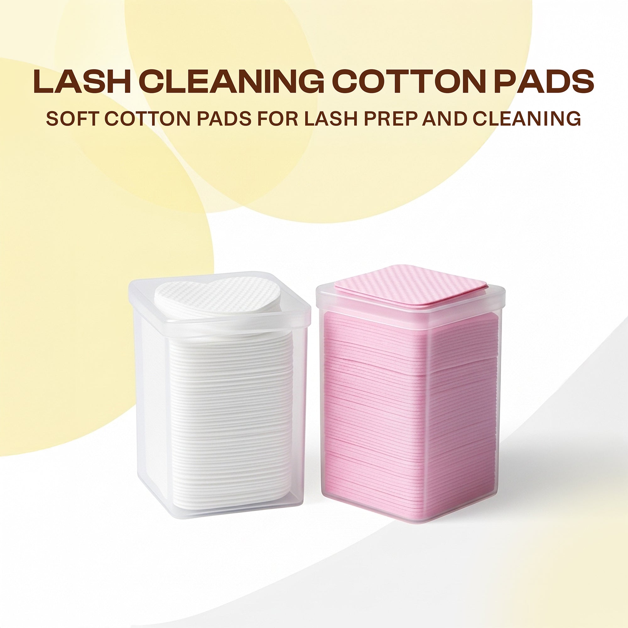 Lash Cleaning Cotton Pads (White & Pink) set of 1